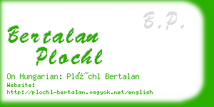 bertalan plochl business card